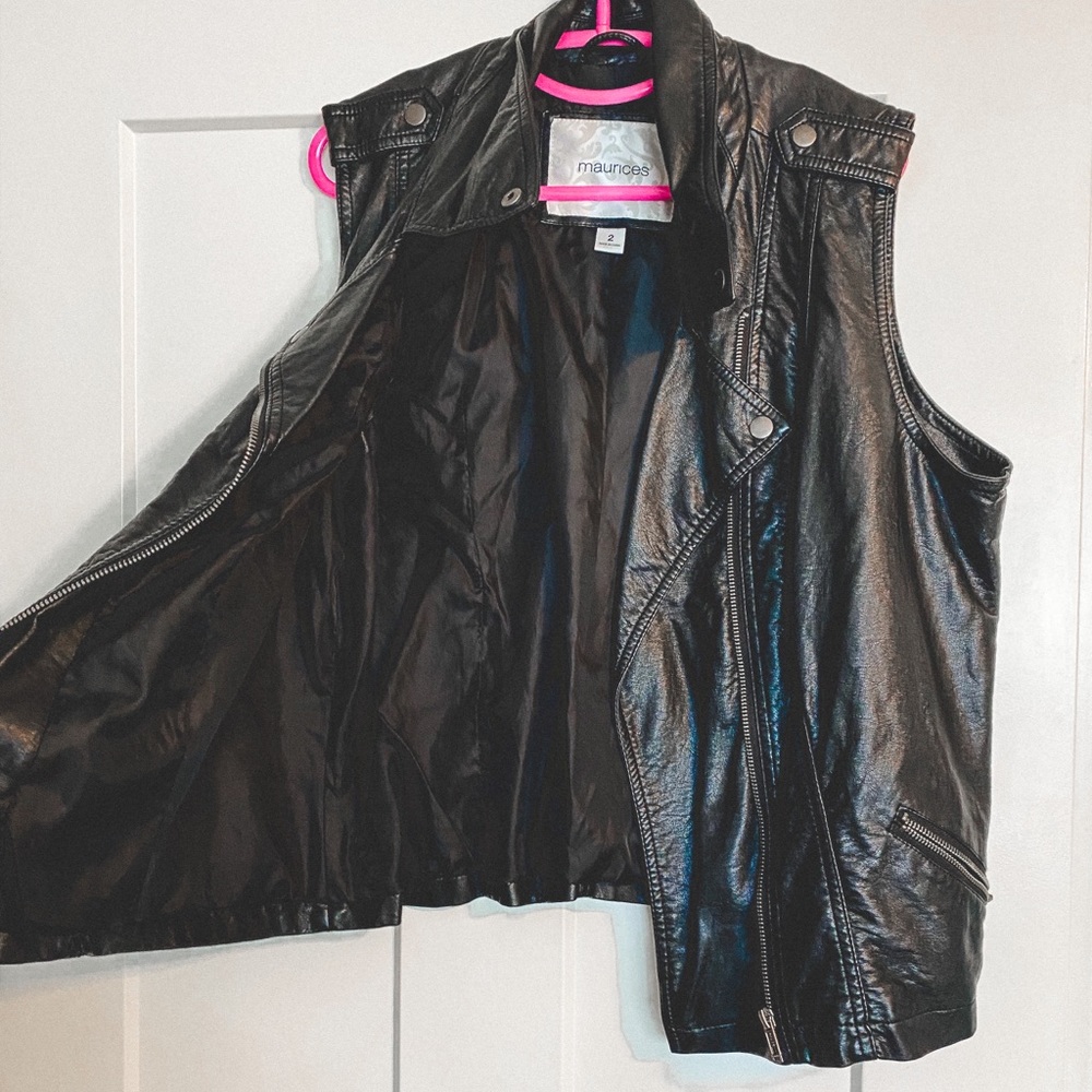 Faux Leather Maurices Vest